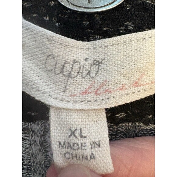 CUPIO Tunic Dress GREY Heather Stretch Rayon Polyester Side Pockets Tee Top XL - Picture 4 of 6